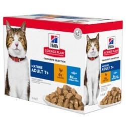 Hill's SCIENCE PLAN Mature Adult 7+ Huhn und Fisch Multipack 24x85 g