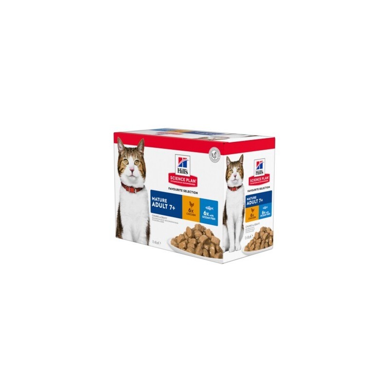 Hill's SCIENCE PLAN Mature Adult 7+ Huhn und Fisch Multipack 24x85 g