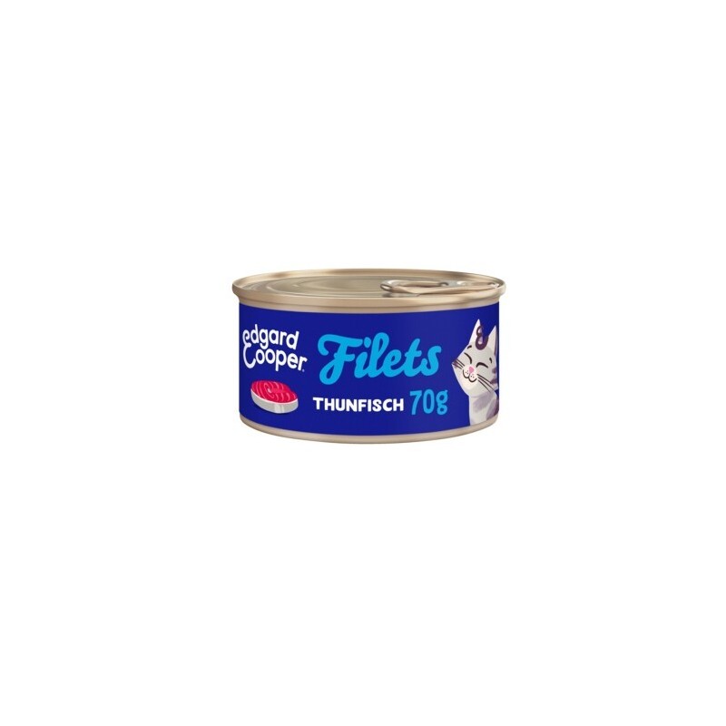 Edgard & Cooper Nassfutter Katze Adult Filets Thunfisch 24x70 g