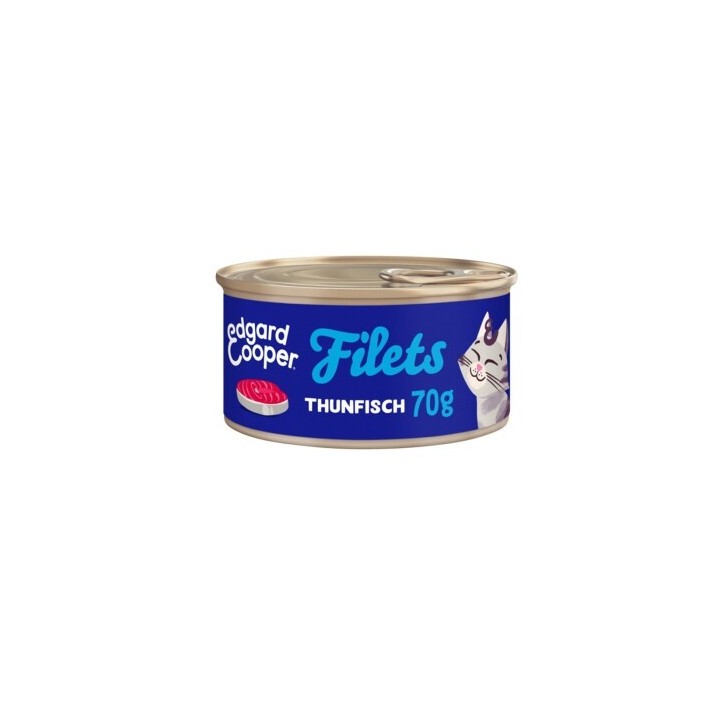 Edgard & Cooper Nassfutter Katze Adult Filets Thunfisch 24x70 g