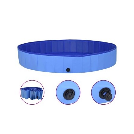 VidaXL Hunde-Pool blau 2 m, 30 cm