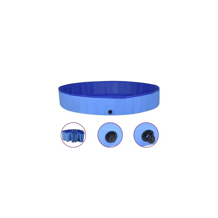 VidaXL Hunde-Pool blau 2 m, 30 cm