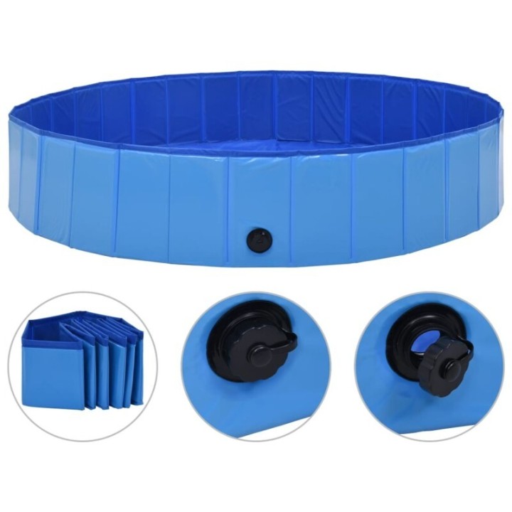 VidaXL Hunde-Pool blau 1,6 m, 30 cm