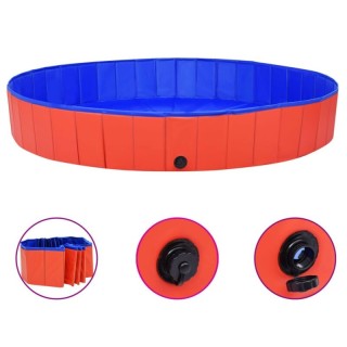 VidaXL Hunde-Pool rot 2 m, 30 cm