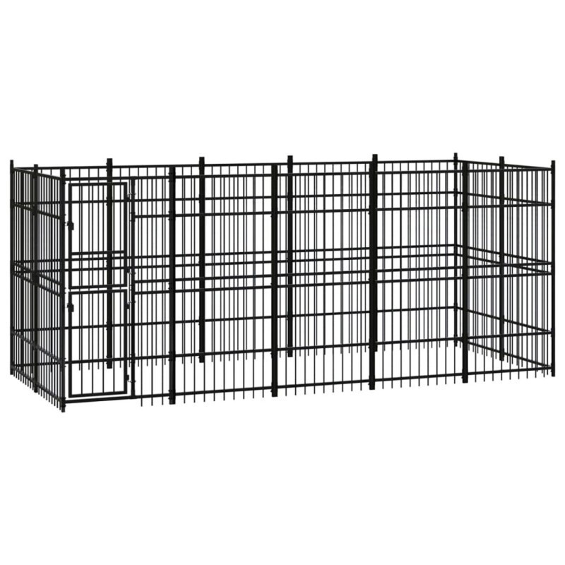 VidaXL Hundezwinger Box Stahl 4,8 m, 1,92 m, 2 m