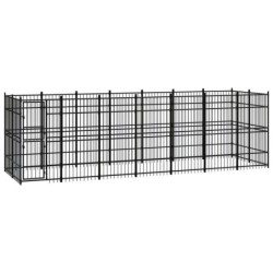 VidaXL Hundezwinger Box Stahl 6,72 m, 1,92 m, 2 m