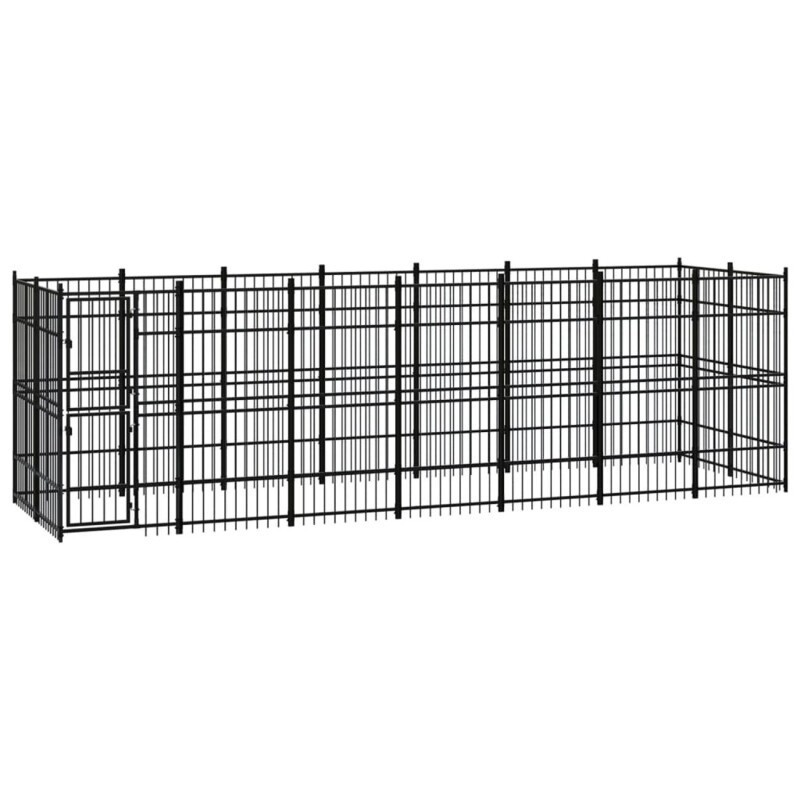 VidaXL Hundezwinger Box Stahl 6,72 m, 1,92 m, 2 m
