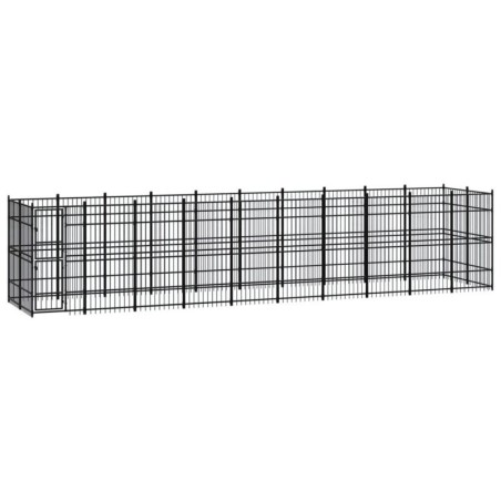 VidaXL Hundezwinger Box Stahl 9,6 m, 1,92 m, 2 m