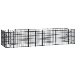 VidaXL Hundezwinger Box Stahl 9,6 m, 2,88 m, 2 m