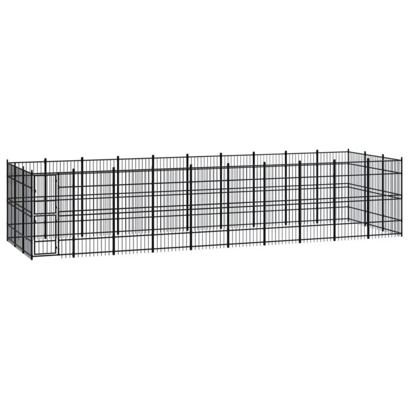 VidaXL Hundezwinger Box Stahl 9,6 m, 2,88 m, 2 m