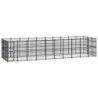 VidaXL Hundezwinger Box Stahl 9,6 m, 2,88 m, 2 m