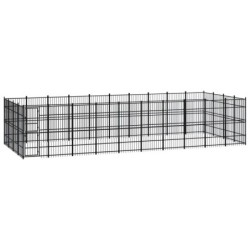 VidaXL Hundezwinger Box Stahl 9,6 m, 3,84 m, 2 m