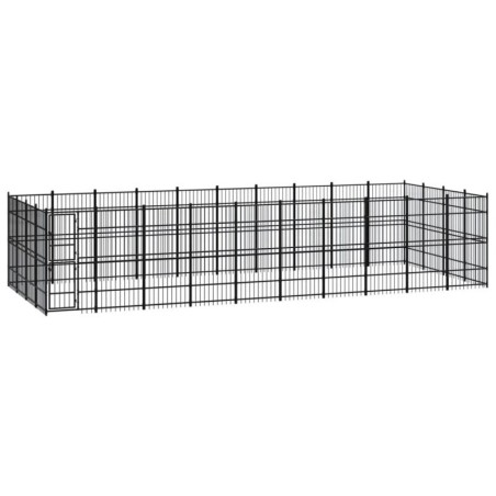 VidaXL Hundezwinger Box Stahl 9,6 m, 3,84 m, 2 m