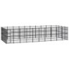 VidaXL Hundezwinger Box Stahl 9,6 m, 3,84 m, 2 m