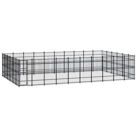 VidaXL Hundezwinger Box Stahl 9,6 m, 5,76 m, 2 m