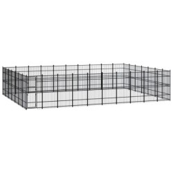 VidaXL Hundezwinger Box Stahl 9,6 m, 6,72 m, 2 m