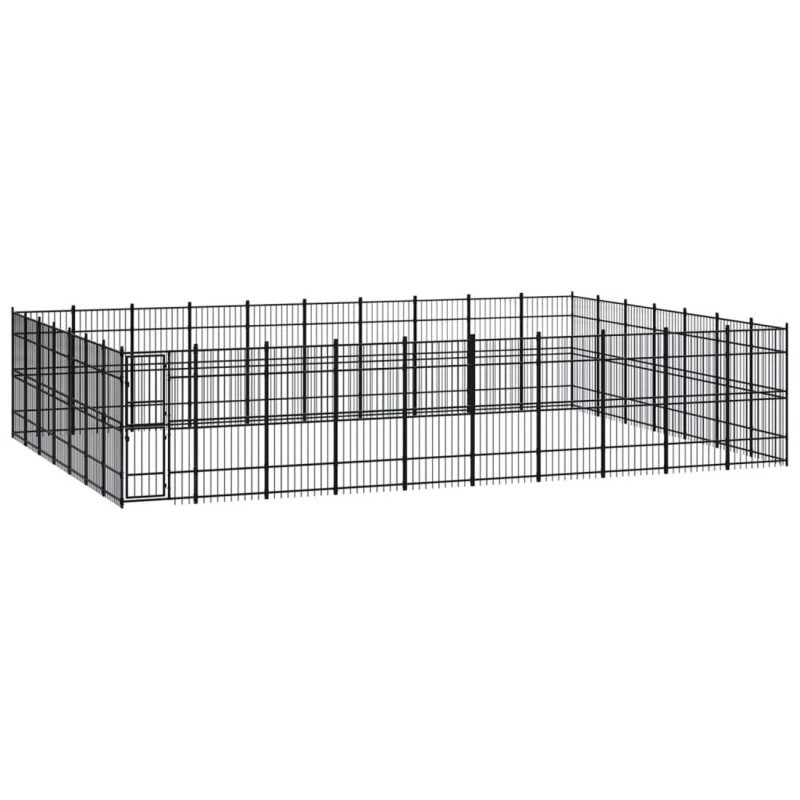 VidaXL Hundezwinger Box Stahl 9,6 m, 6,72 m, 2 m