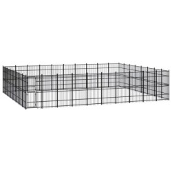 VidaXL Hundezwinger Box Stahl 9,6 m, 7,68 m, 2 m