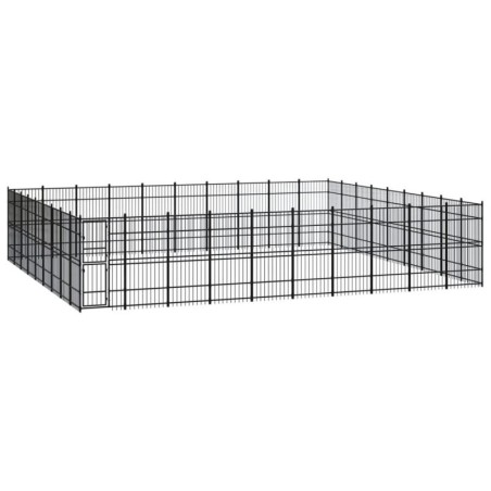 VidaXL Hundezwinger Box Stahl 9,6 m, 8,64 m, 2 m