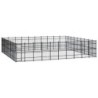VidaXL Hundezwinger Box Stahl 9,6 m, 8,64 m, 2 m