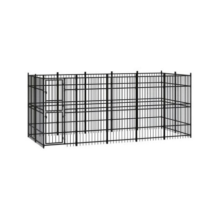 VidaXL Hundezwinger Box Stahl 4,8 m, 1,92 m, 2 m