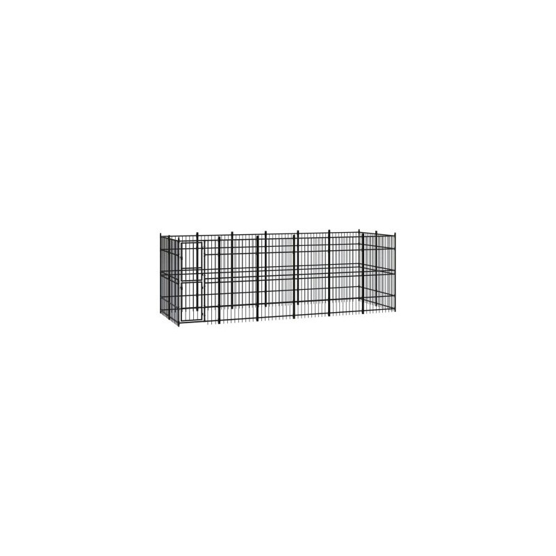 VidaXL Hundezwinger Box Stahl 5,76 m, 1,92 m, 2 m