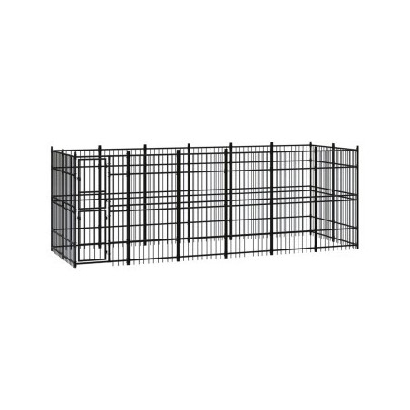 VidaXL Hundezwinger Box Stahl 5,76 m, 1,92 m, 2 m