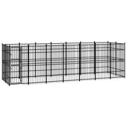 VidaXL Hundezwinger Box Stahl 6,72 m, 1,92 m, 2 m