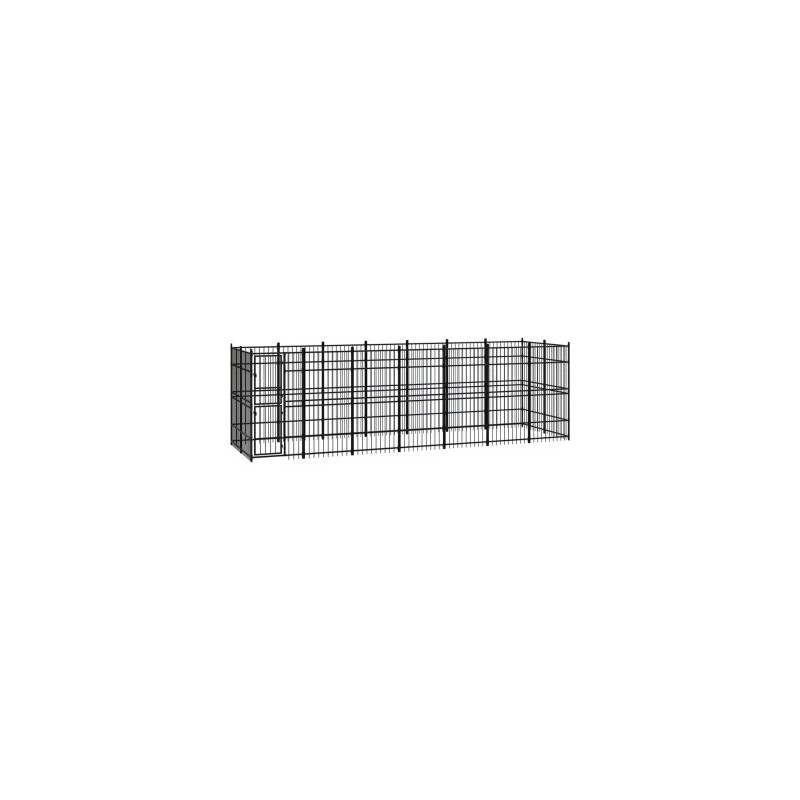VidaXL Hundezwinger Box Stahl 6,72 m, 1,92 m, 2 m