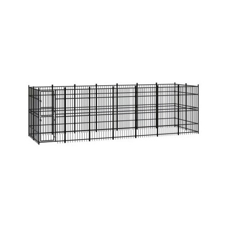 VidaXL Hundezwinger Box Stahl 6,72 m, 1,92 m, 2 m