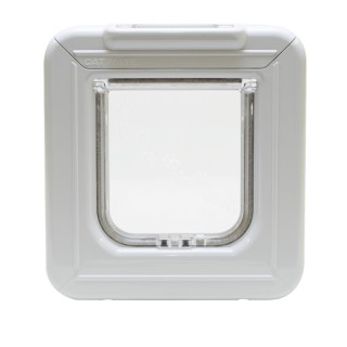 Cat Mate Elite I.D. Anhänger elektronische Katzenklappe mit 4-Wege-Verriegelung und Timer – Weiß (305 W)