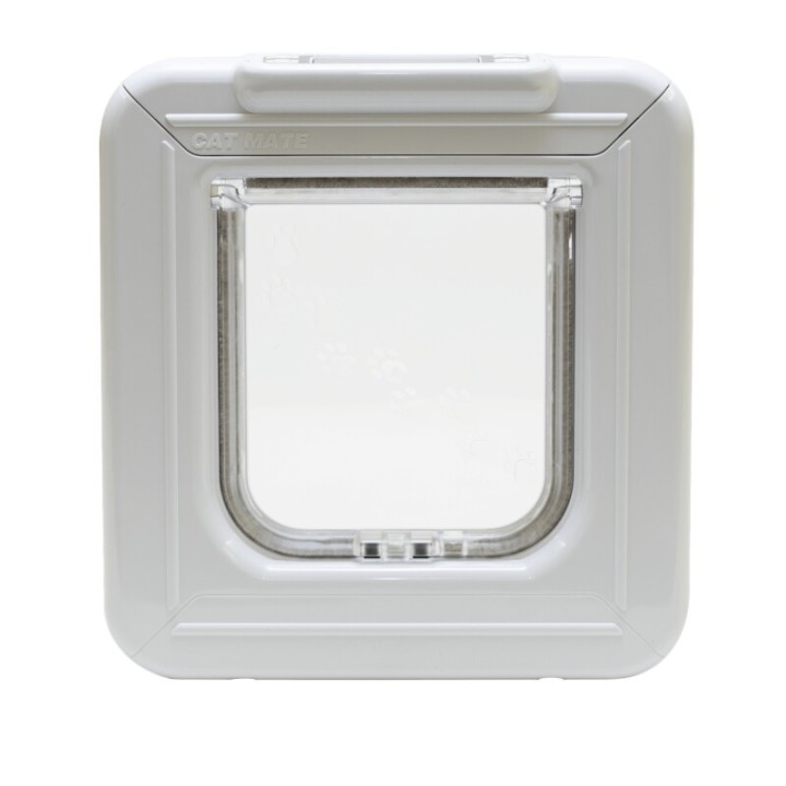 Cat Mate Elite I.D. Anhänger elektronische Katzenklappe mit 4-Wege-Verriegelung und Timer – Weiß (305 W)