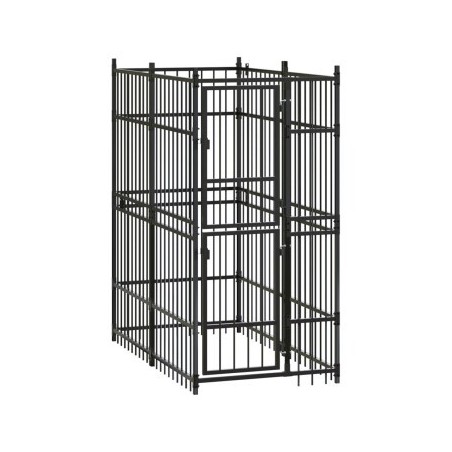 VidaXL Hundezwinger Box Stahl 96 cm, 1,92 m, 2 m