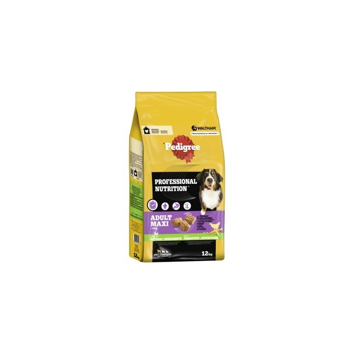 Pedigree Professional Nutrition Adult Maxi 25kg mit Geflügel und Gemüse 12 kg