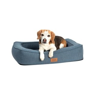alsa-brand Hundebett Ortho Lounge grau-blau, Außenmaße: ca. 80 x 60 cm
