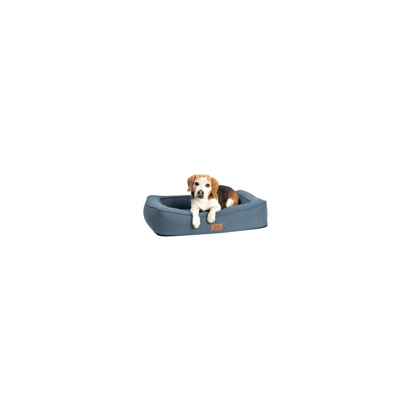alsa-brand Hundebett Ortho Lounge grau-blau, Außenmaße: ca. 80 x 60 cm