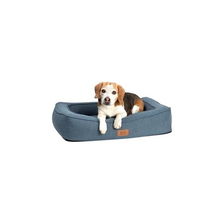 alsa-brand Hundebett Ortho Lounge grau-blau, Außenmaße: ca. 80 x 60 cm