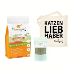 I love my cat Futterset mit Insektenfutter für ernährungssensible Katzen mit Gewichtsproblemen