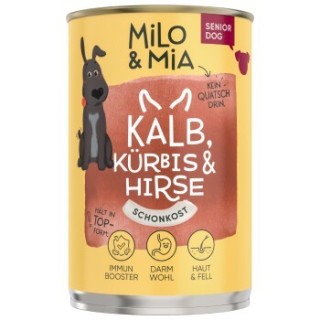 Milo & Mia Kalb, Kürbis & Hirse 24x400 g