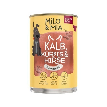 Milo & Mia Kalb, Kürbis & Hirse 24x400 g