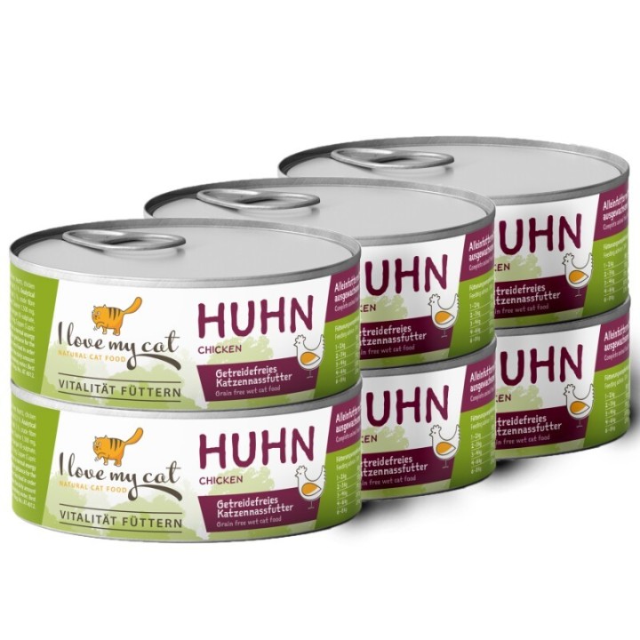I love my cat Katzenfutter Nass mit Huhn - 6x100g
