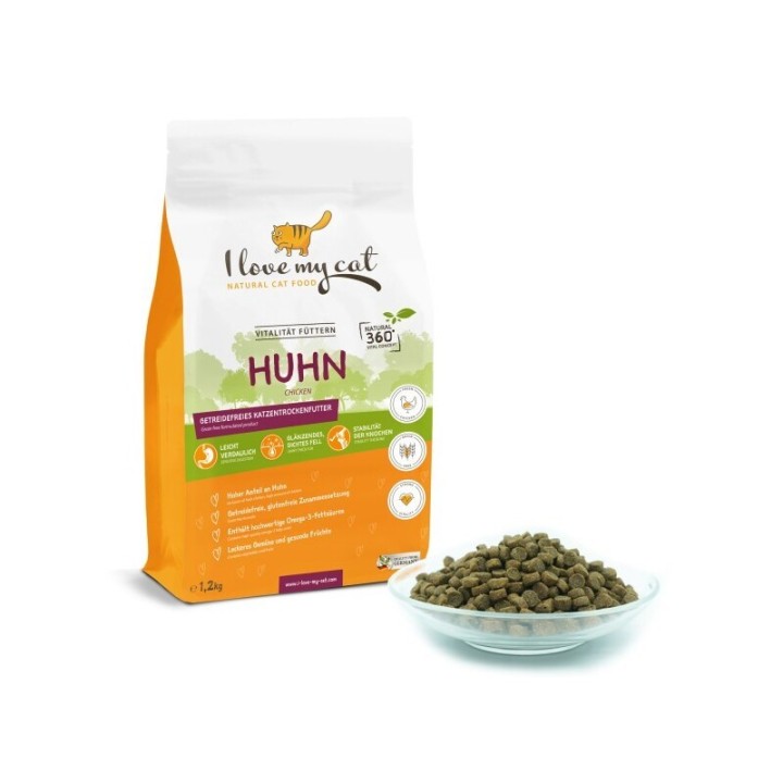 I love my cat Trockenfutter für Katzen mit Huhn - 1,2 kg