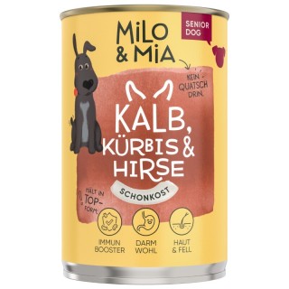 Milo & Mia Kalb, Kürbis & Hirse 24x400 g