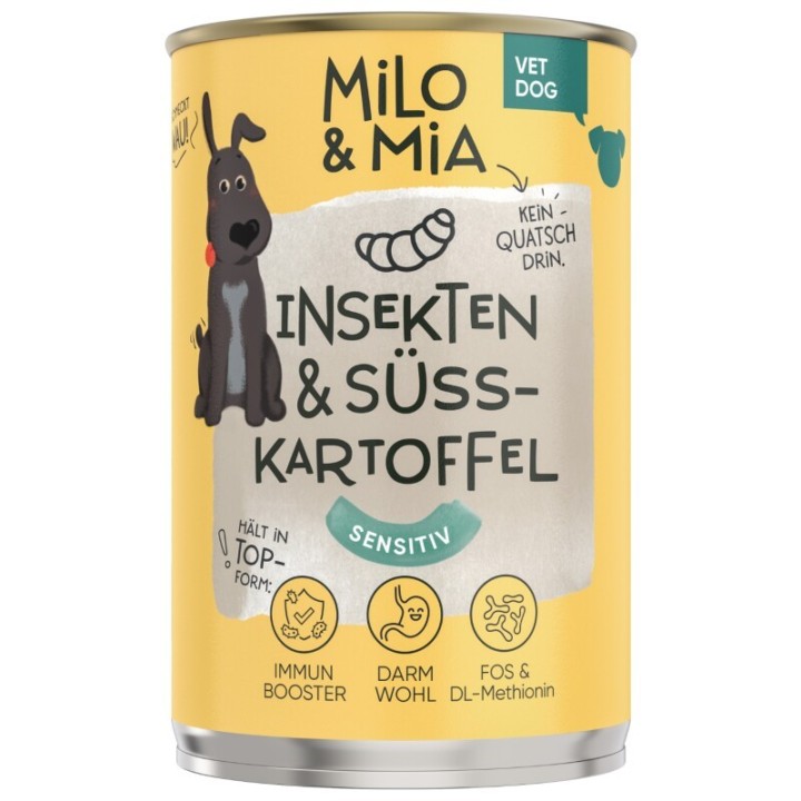 Milo & Mia Insekten & Süßkartoffel 24x400 g
