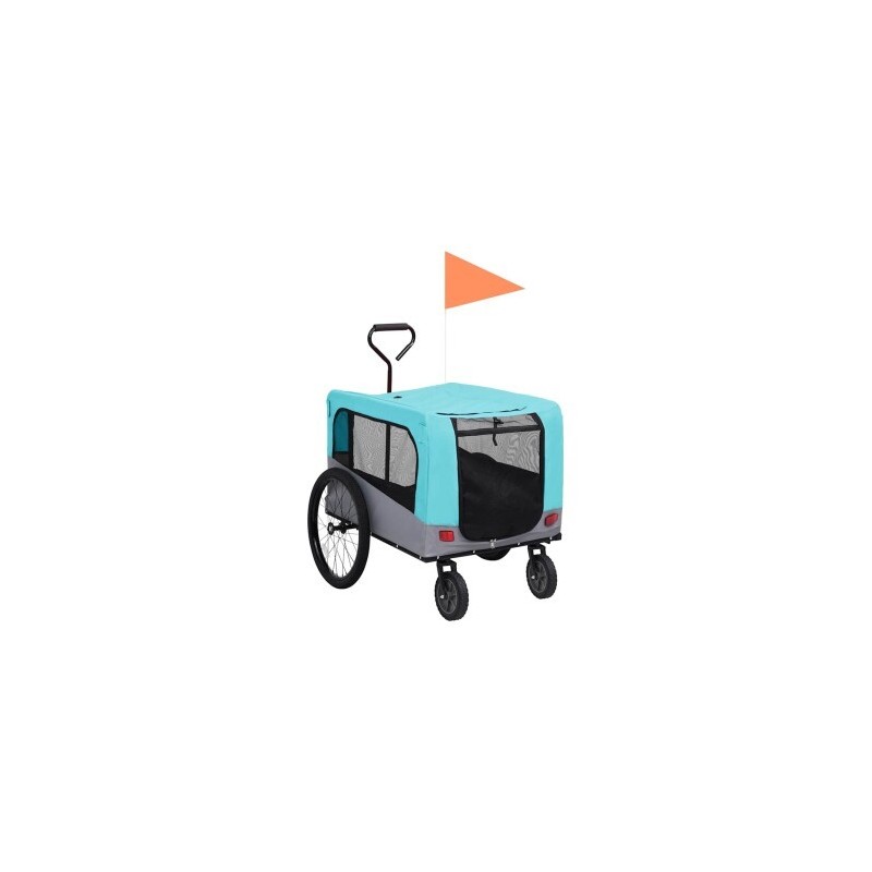 VidaXL 2-in-1 Fahrradanhänger blau