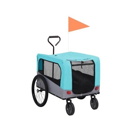 VidaXL 2-in-1 Fahrradanhänger blau
