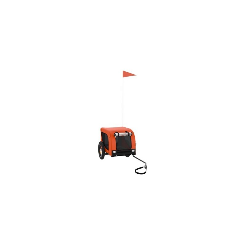 VidaXL Fahrradanhänger Hund 124 x 53 x 53 cm (L x B x H) orange