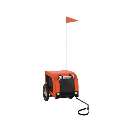 VidaXL Fahrradanhänger Hund 124 x 53 x 53 cm (L x B x H) orange