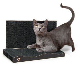 Canadian Cat Company Kratzbrett Kratzblock aus zwei Kratzwellen 2 in 1 schwarz