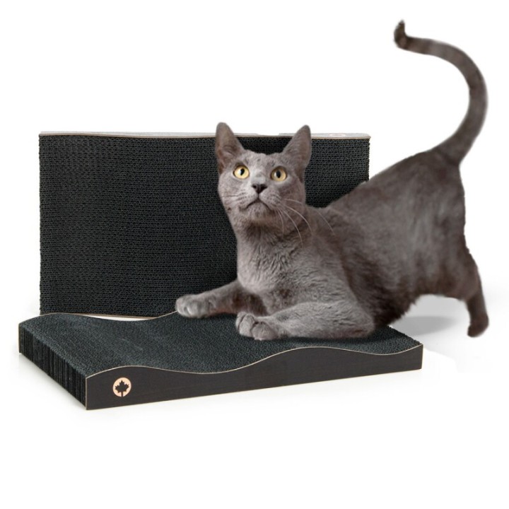 Canadian Cat Company Kratzbrett Kratzblock aus zwei Kratzwellen 2 in 1 schwarz